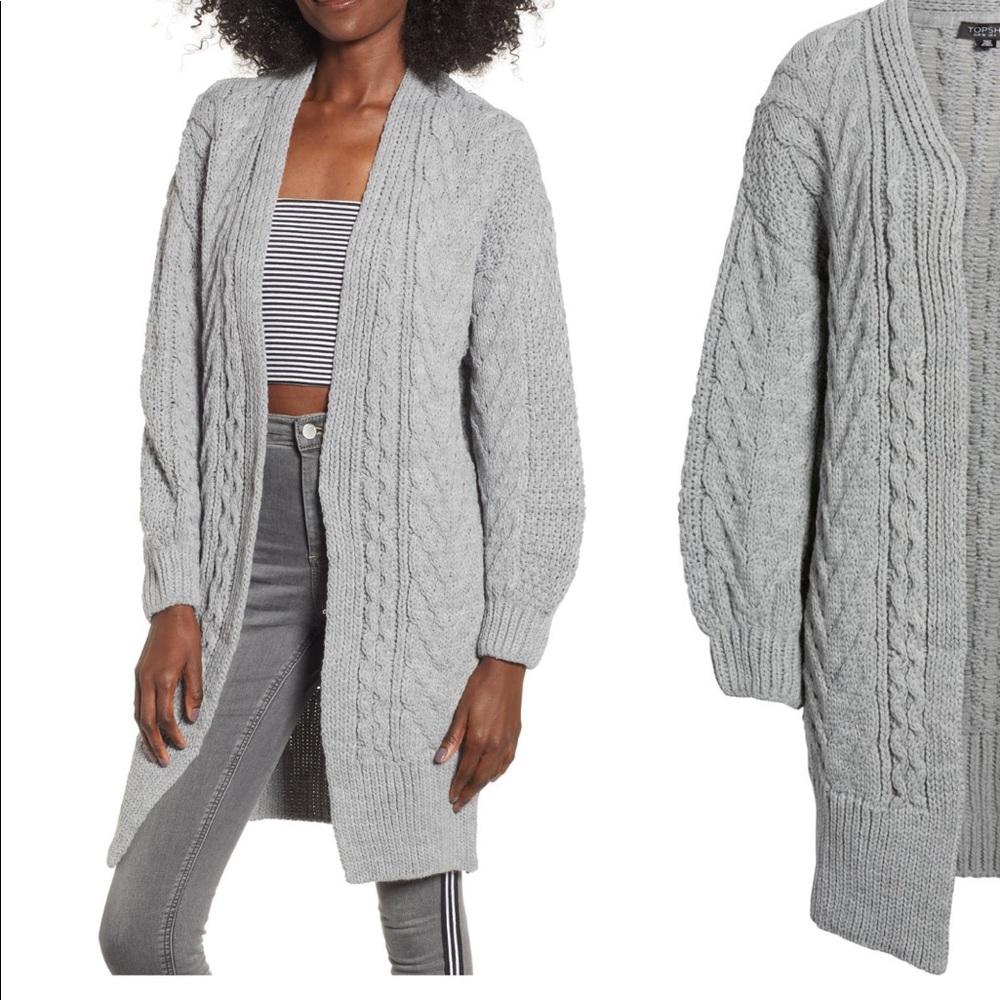 Cable knit cardigan